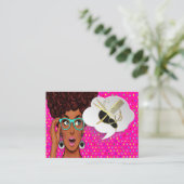 Modern Diva Pop Art Appointment Card Afsprakenkaartje (Staand voorkant)