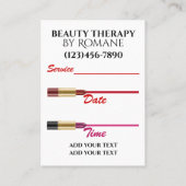 Modern Diva Pop Art Appointment Card Afsprakenkaartje (Achterkant)