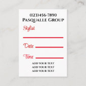 Modern Diva Pop Art Appointment Card Afsprakenkaartje (Achterkant)