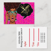 Modern Diva Pop Art Appointment Card Afsprakenkaartje (Voorkant / Achterkant)