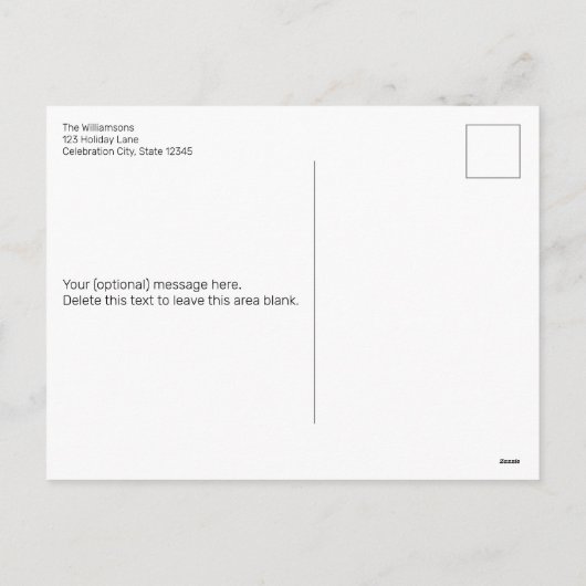 Modern DIY 3 Fotonaam Jaar Snowy Black Feestdagenkaart (Achterkant)