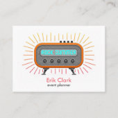 Modern DJ & Festival Organizer Card with QR Code Visitekaartje (Voorkant)