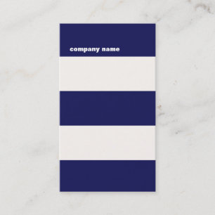 Modern DJ Hip Navy Blue en White Stripes Visitekaartje