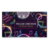 Modern DJ Music Party Event Magnetisch Visitekaartje (Voorkant)