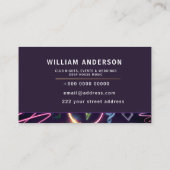 Modern DJ Music Party Event Visitekaartje (Achterkant)