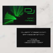 Modern DJ Visitekaartjes Black Green (Voorkant / Achterkant)