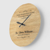 Modern Doctor Name Designation Quote Wooden Shade Grote Klok (Hoek)