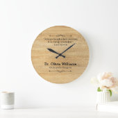 Modern Doctor Name Designation Quote Wooden Shade Grote Klok (Huis)