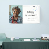 Modern Doctor Nurse Retiring Photo Spandoek (Beurs)