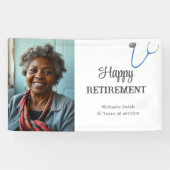 Modern Doctor Nurse Retiring Photo Spandoek (Horizontaal)