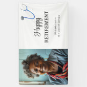 Modern Doctor Nurse Retiring Photo Spandoek (Verticaal)