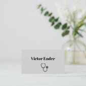 Modern Doctor Visitekaartje met QR-code (Staand voorkant)