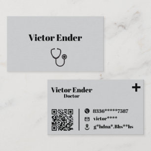 Modern Doctor Visitekaartje met QR-code