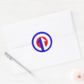 Modern doel en Pijl Ronde Sticker (Envelop)