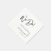 Modern doen we elegante aangepaste bruiloft wit zw servet (Hoek)