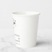 Modern doen we elegante aangepaste bruiloft zwart  papieren bekers (Links)