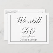 Modern doen we nog steeds bruiloft Jubileum uitnod Briefkaart (Voorkant / Achterkant)