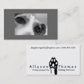 Modern Dog Eyes and Paw Visitekaartje (Voorkant / Achterkant)