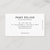 Modern Dog Grooming Silhouette Logo Visitekaartje (Achterkant)