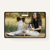 Modern Dog ID-Label met foto Badge (Achterkant)