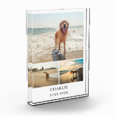 Modern Dog Keepsake Cute Personalized Pet Collage Fotoblokken (Links)