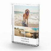 Modern Dog Keepsake Cute Personalized Pet Collage Fotoblokken (Rechts)