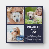 Modern Dog Memorial Custom Pet Photo Collage Fotoplaat (Voorkant)