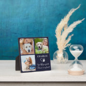 Modern Dog Memorial Custom Pet Photo Collage Fotoplaat (Insitu)