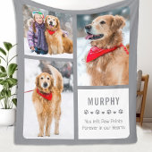 Modern Dog Memorial Photo Collage Fleece Deken