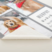 Modern Dog Memorial Photo Collage Sherpa Deken (3/4)