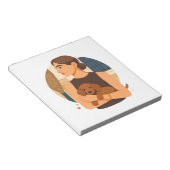 Modern Dog Mom Aesthetic With Cute Puppy Notitieblok (Schuin)