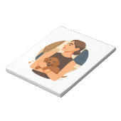 Modern Dog Mom Aesthetic With Cute Puppy Notitieblok (Linkerzijde)