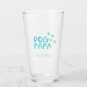 Modern Dog Papa Glass Glas (Voorkant)