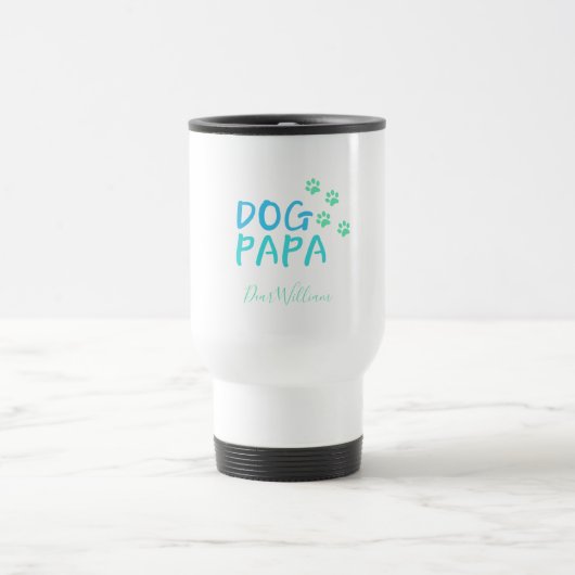 Modern Dog Papa Travel Reisbeker (Center)