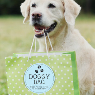 Modern Dog Paw Dank je wel Ronde Sticker