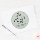Modern Dog Paw Dank je wel Ronde Sticker (Envelop)