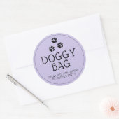 Modern Dog Paw Dank je wel Ronde Sticker (Envelop)