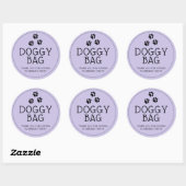 Modern Dog Paw Dank je wel Ronde Sticker (Vel)