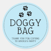 Modern Dog Paw Dank je wel Ronde Sticker (Voorkant)