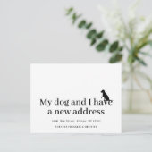Modern Dog Pet Nieuw Adres ik heb bewogen Aankondigingskaart (Staand voorkant)