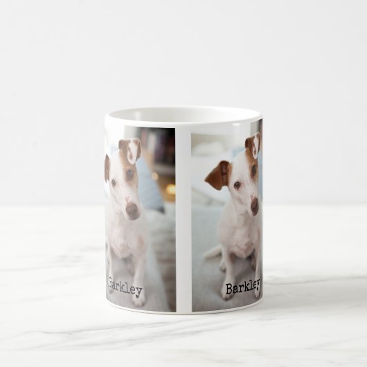 Modern Dog Pet Quote Photo Template Mug Koffiemok (Center)