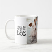 Modern Dog Pet Quote Photo Template Mug Koffiemok (Links)