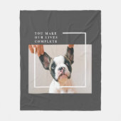 Modern Dog Photo | Dog Quote Fleece Deken (Voorkant)