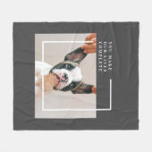 Modern Dog Photo | Dog Quote Fleece Deken (Voorkant (Horizontaal))