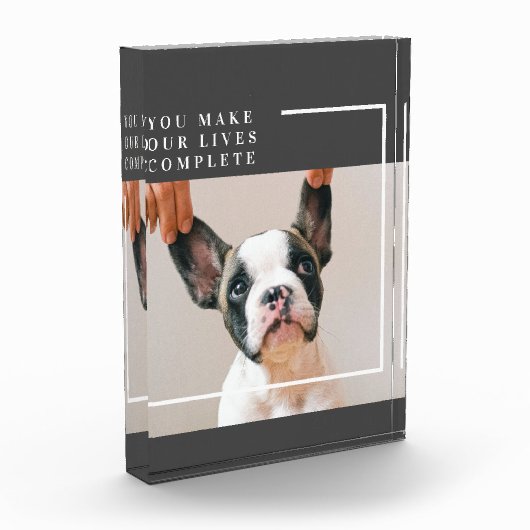 Modern Dog Photo | Dog Quote Fotoblokken (Links)