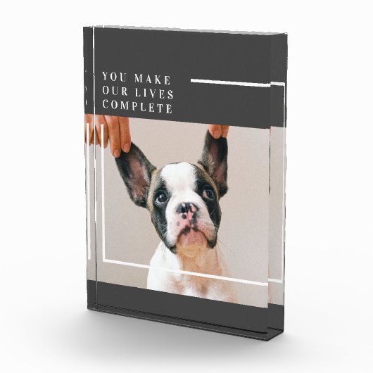 Modern Dog Photo | Dog Quote Fotoblokken (Rechts)