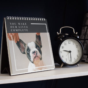 Modern Dog Photo   Dog Quote Kalender