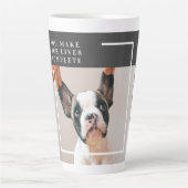 Modern Dog Photo | Dog Quote Latte Mok (Voorkant)