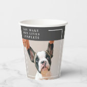 Modern Dog Photo | Dog Quote Papieren Bekers (Voorkant)