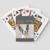 Modern Dog Photo | Dog Quote Pokerkaarten (Achterkant)